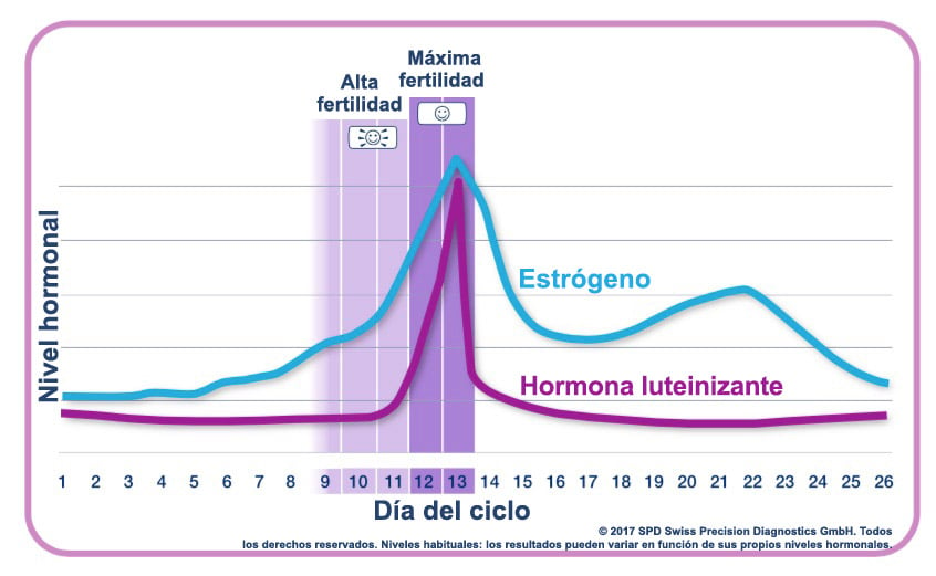 Niveles hormonales típicos durante el ciclo menstrual