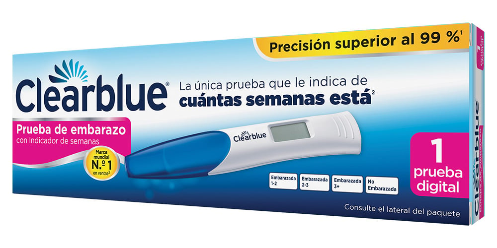 Test de embarazo digital Indicador de semanas: indica de se está embarazada – Clearblue